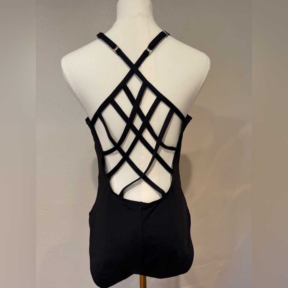 La Blanca Keyhole Black Swimsuit - Picture 4 of 7